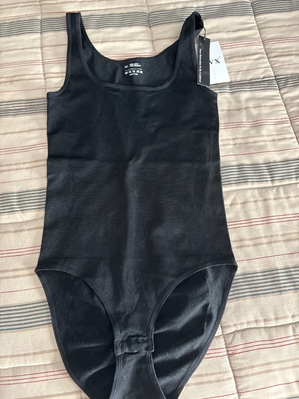 VVX Women Seamless Tummy Control Bodysuit Black M/L Medium Compression - Picture 5 of 7